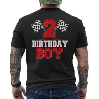 Race Car 2Nd Birthday Boy 2 Toddler Racing Car Driver Men's T-shirt Back Print - Monsterry UK
