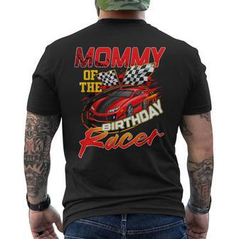 Race Car Party Mommy Of The Birthday Racer Racing Family Men's T-shirt Back Print - Seseable