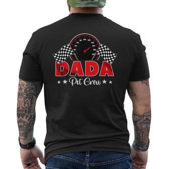 Race Car Racing Family Dada Pit Crew Birthday Party Men's T-shirt Back Print - Monsterry