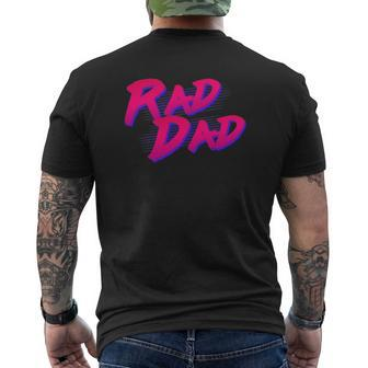 Rad Dad Retro Mens Back Print T-shirt | Mazezy
