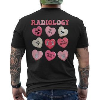 Radiology Technologist Xray Tech Candy Heart Valentine's Day Men's T-shirt Back Print | Mazezy