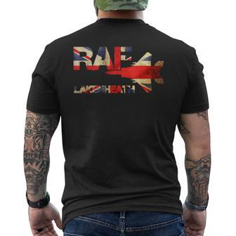 Raf Lakenheath England Airforce Vintage Distressed Men's T-shirt Back Print - Monsterry