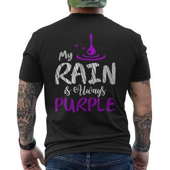 My Rain Is Always Purple T Men's T-shirt Back Print - Monsterry