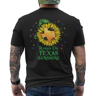 Raised Texas Sunshine Men's T-shirt Back Print | Mazezy