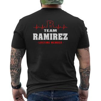 Ramirez Surname Name Family Team Ramirez Lifetime Member Mens Back Print T-shirt - Thegiftio UK