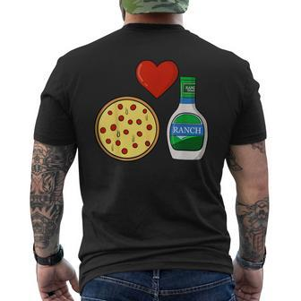 Ranch Dressing Pizza Lover Foodie Condiment Sauce Men's T-shirt Back Print - Monsterry CA