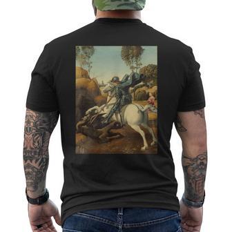 Raphael's St George And The Dragon Men's T-shirt Back Print - Monsterry UK