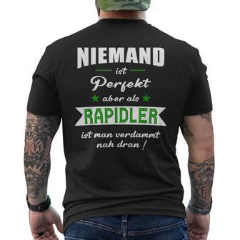 Rapidler Fußball Wien Niemand Ist Perfekt Rap T-Shirt mit Rückendruck - Geschenkecke