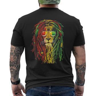 Rasta Lion Cool Dreadlock Rastafari For Rasta Lover Men's T-shirt Back Print - Monsterry DE