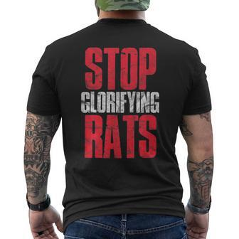Rat Mouse Stop Glorifying Rats Vintage Men's T-shirt Back Print - Monsterry UK