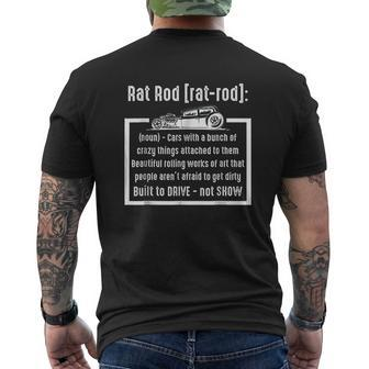 Rat Rod Car Car Lover Vintage Car Racing Mens Back Print T-shirt - Thegiftio UK