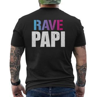 Rave Papi Edm Music Festival Raver Daddy Father's Mens Back Print T-shirt | Mazezy