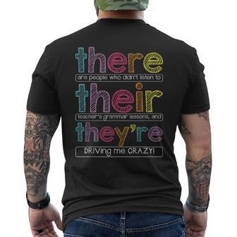 There Are People Who Didn't Listen To Their Teachers Grammar Men's T-shirt Back Print - Seseable