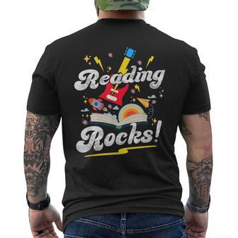 Reading Rocks Quotes For National Reading Month 2024 Men's T-shirt Back Print | Mazezy