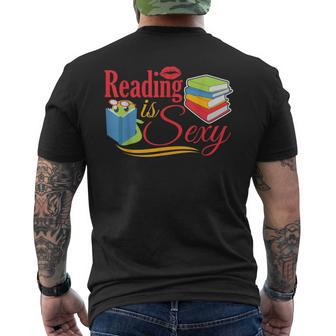 Reading Is Sexy Book Literature Men's T-shirt Back Print - Monsterry UK