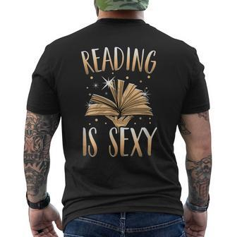 Reading Is Sexy Avid Reader Bibliophile Bookworm Men's T-shirt Back Print - Monsterry CA