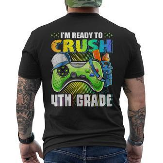 Im Ready To Crush 4Th Grade Back To School Video Game Boys Mens Back Print T-shirt - Thegiftio UK