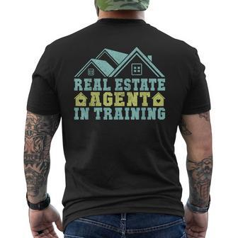 Real Estate Agent In Training Realtor Men's T-shirt Back Print - Thegiftio UK