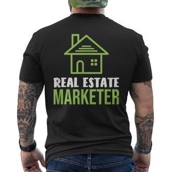 Real Estate Marketer And Realtor For House Hustler Men's T-shirt Back Print - Monsterry AU