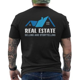 Real Estate Selling And Storytelling For House Hustler Men's T-shirt Back Print - Monsterry DE