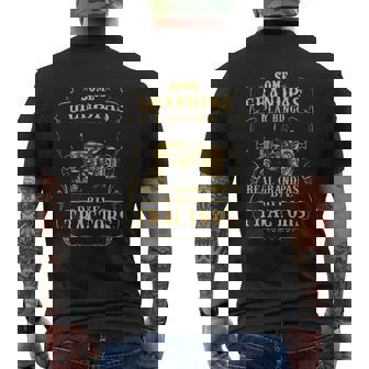 Real Grandpas Drive Tractors Mens Back Print T-shirt - Thegiftio
