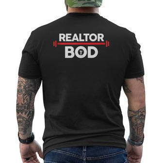 Realtor Bod Real Estate Agent Exercise Gym Mens Back Print T-shirt | Mazezy AU