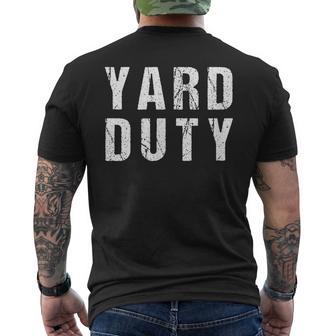 Recess Yard Duty Men's T-shirt Back Print - Monsterry