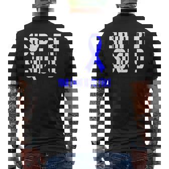 Rectal Cancer Support Squad Rectal Cancer Awareness Men's T-shirt Back Print - Monsterry