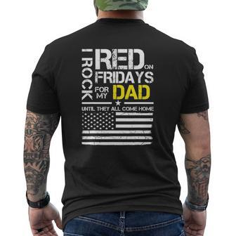 Red Friday Military Son Wear Red For My Dad Mens Back Print T-shirt | Mazezy