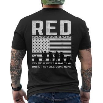 Red Friday Military Us Flag Until They Come Home My Soldier Men's T-shirt Back Print - Monsterry CA