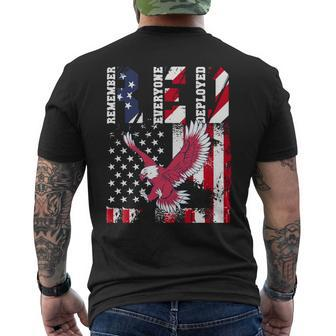 Red Friday Remember Everyone Deployed Patriotic Men's T-shirt Back Print - Monsterry DE