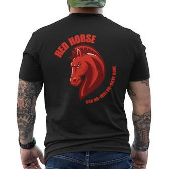 Red Horse Can Do Will Do Have Done Military Mens Back Print T-shirt - Thegiftio