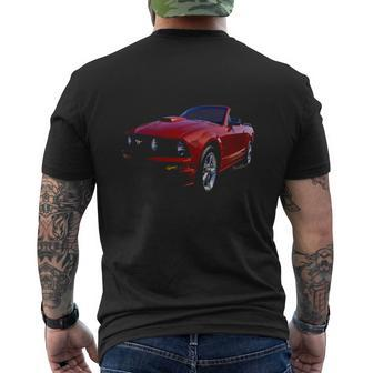 Red Mustang Convertible Mens Back Print T-shirt - Thegiftio UK