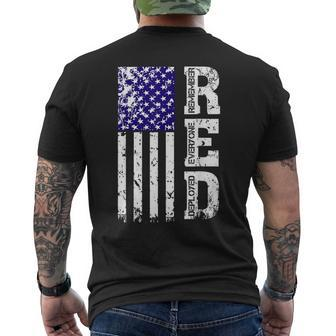 RED Remember Everyone Deployed Red Friday Men's T-shirt Back Print - Seseable
