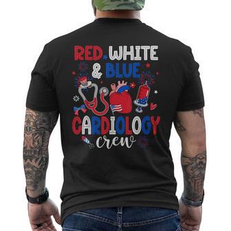 Red White & Blue Cardiology Crew Cardiac Tech 4Th Of July Men's T-shirt Back Print - Monsterry AU