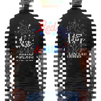 Red White And Blue Cousin Crew 4Th Of July Patriotic Men's T-shirt Back Print - Thegiftio
