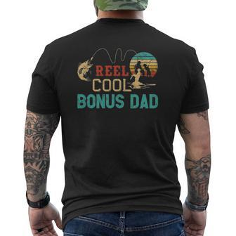 Reel Cool Bonus Dad Fishing Father’S Day Fisherman Dad Mens Back Print T-shirt | Mazezy
