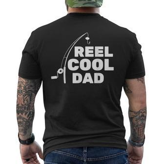 Reel Cool Dad Fishing Daddy Father's Day Men's T-shirt Back Print - Monsterry