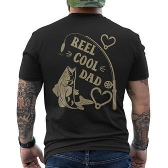 Reel Cool Dad Fishing Lover Father's Day Fisherman Daddy Men's T-shirt Back Print - Thegiftio UK