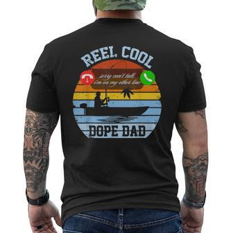 Reel Cool Fishing Dad Classic Black Men'sFather's Men's T-shirt Back Print - Monsterry CA