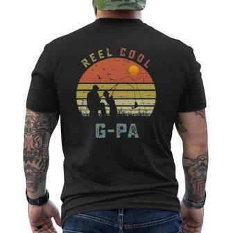 Reel Cool G-Pa Fishing Grandpa Father's Day Fisherman Mens Back Print T-shirt | Mazezy CA