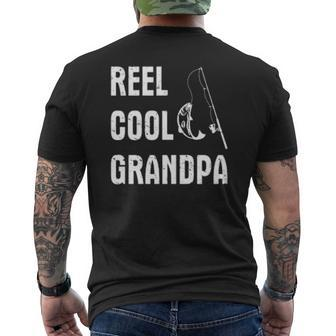 Reel Cool Grandpas For Grandpa Fishing Father’S Mens Back Print T-shirt | Mazezy