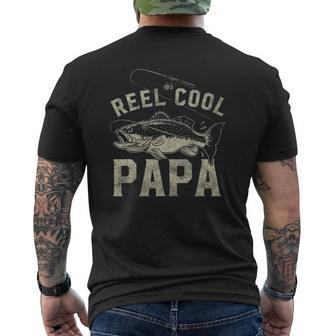 Reel Cool Papa Father's Day Mens Back Print T-shirt | Mazezy