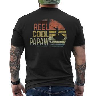 Reel Cool Papaw Fishing Papaw Birthday Vintage Men's T-shirt Back Print - Monsterry DE