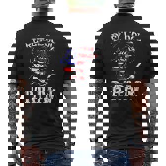 Reel Cool Papawfunny 4Th July Usa Flag Fishing Mens Back Print T-shirt - Thegiftio