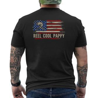 Reel Cool Pappy American Usa Flag Fishing Fish Mens Back Print T-shirt | Mazezy UK