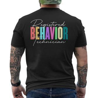 Registered Behavior Technician Rbt Behavioral Aba Therapist Men's T-shirt Back Print - Monsterry