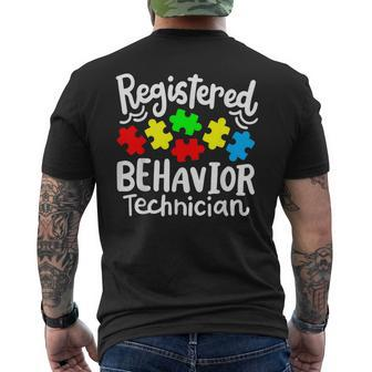 Registered Behavior Technician Rbt Behavior Tech Men's T-shirt Back Print - Thegiftio UK