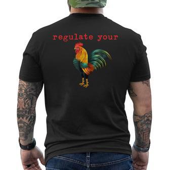 Regulate Your Chicken Rooster Reproductive Rights Feminist Mens Back Print T-shirt - Thegiftio UK