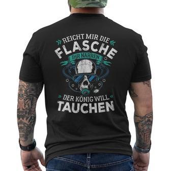 Reich Mir Die Oxygen Bottle Diving Scuba Diver T-Shirt mit Rückendruck - Seseable